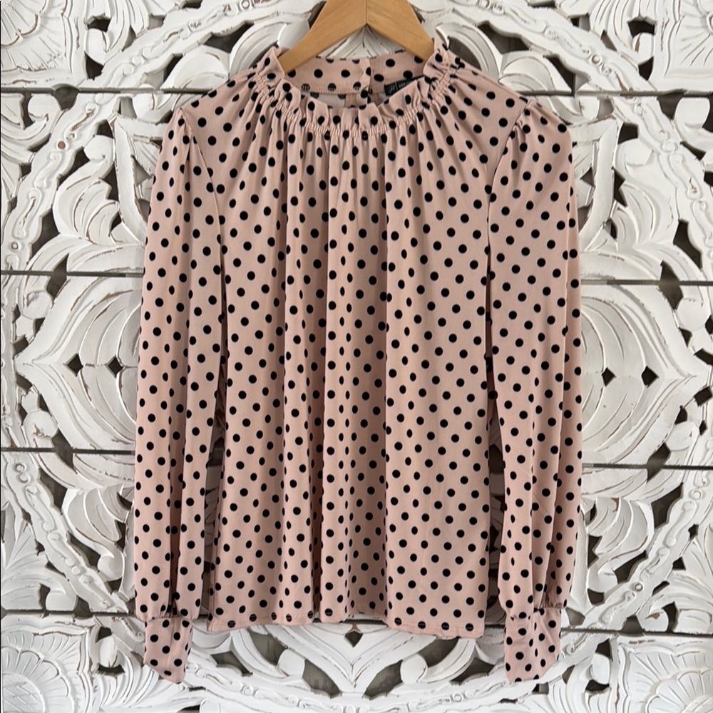 Chic Polka Dot Blouse - Adrianna Papell